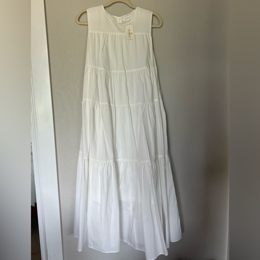 Mable tiered midi dress